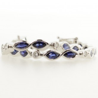 BD0024 Sapphire & Diamond Line Bracelet