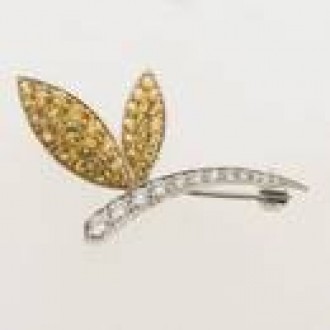 BO0015 18ct Yellow Sapphire and Diamond Dragonfly