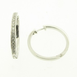 ED0401 18ct Diamond Hoop Earrings