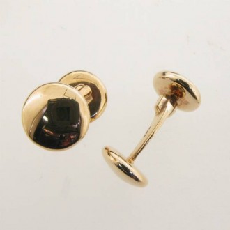 LN0011 9ct Gold Button Cufflinks 