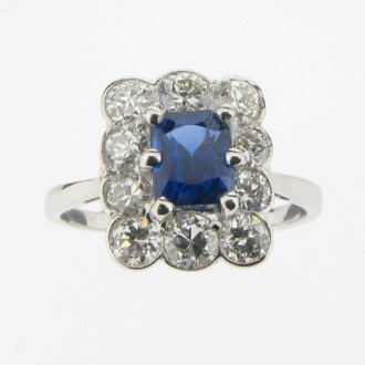 MS1862 Sapphire & Diamond Ring