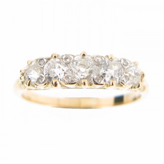 MS4914 Diamond 5 Stone Ring