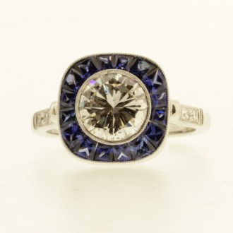 MS7215 Diamond & Sapphire Ring