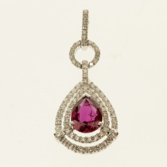 MS7296 Ruby & Diamond Pendant