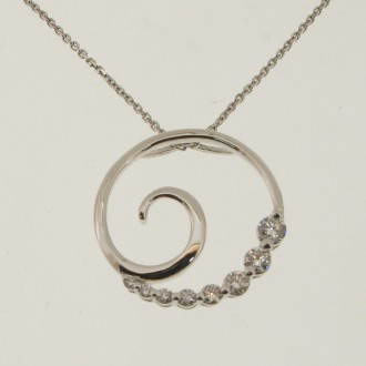 PD0470 18ct Diamond Pendant