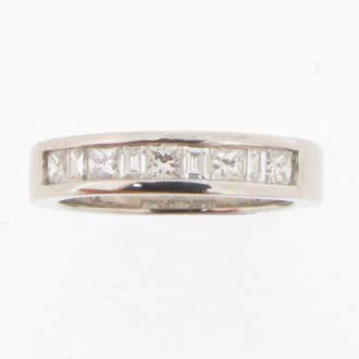 RD0190 Platinum Diamond Half Eternity Ring