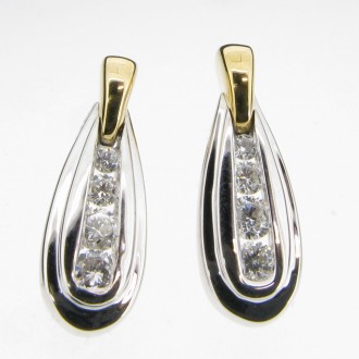 ED0332 18ct Diamond Drop Earrings
