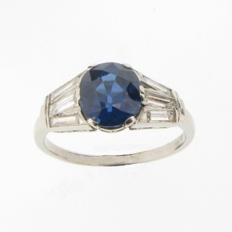 MS1280 Sapphire & Diamond Ring