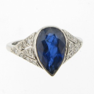 MS1299 Sapphire & Diamond Ring