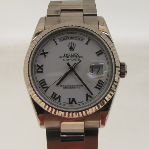 rolex oyster perpetual day date 40 in 18ct white gold