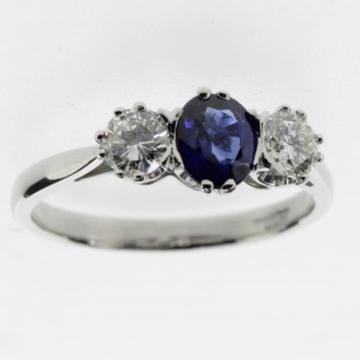 MS6339 Sapphire & Diamond Ring