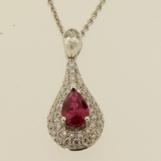 PD0513 Ruby & Diamond Pendant