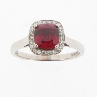 RO0030 18ct Diamond & Spinel Dress Ring